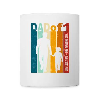 Cadeau papa et fils – Design vintage pour la fête des pères - Mug blanc - blanc - Devant