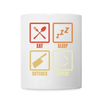 Eat Sleep Butcher Repeat - Mug - white - Front