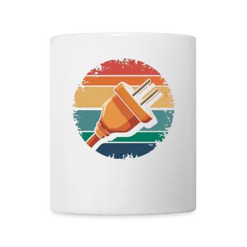 Retro Electric Plug Electrician Vintage Power Plug - Mug - white - Front