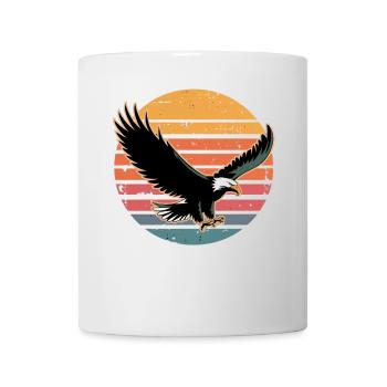 Retro Vintage Eagle Sunset Nature Lover Eagle Bird - Mug - white - Front