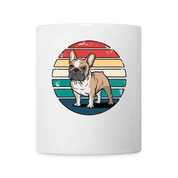Rétro bouledogue français vintage amoureux des chiens cadeaux - Mug blanc - blanc - Devant