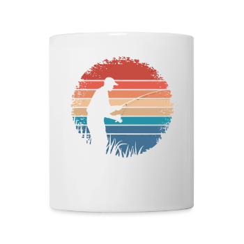 Rétro Vintage Pêche En Plein Air Pêche Amoureux Cadeaux - Mug blanc - blanc - Devant