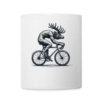 Funny Bicycle Moose Retro Cycling Fans - Mug - white - Front