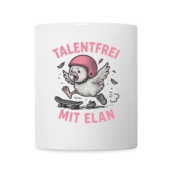Talentfrei mit Elan - Tasse - Weiß - Vorne