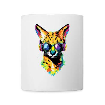 Serval Raubkatze Afrika Savannah Leopard Katzen - Tasse - Weiß - Vorne