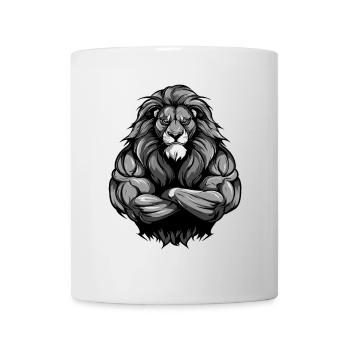 Gymnase d’entraînement Lion Muscles - Mug blanc - blanc - Devant