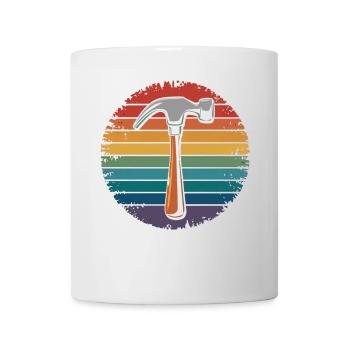 Retro Vintage Hammer Tool Lover Gifts Carpenter - Mug - white - Front