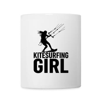 Fille kitesurfeuse - Mug blanc - blanc - Devant