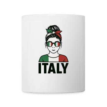 Italie Fan Design Femme – Look Italie avec Bandana - Mug blanc - blanc - Devant