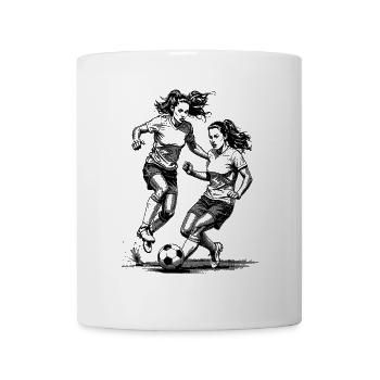 Frauenmannschaft-Style! T-Shirt im Frauenfußball. - Tasse - Weiß - Vorne