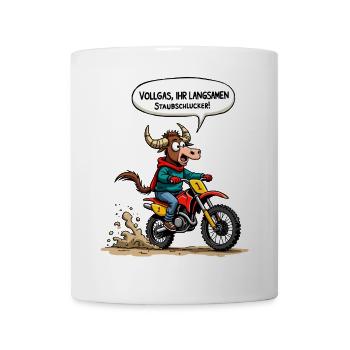 Motocross Stier - Tasse - Weiß - Vorne