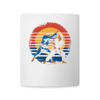 Retro Vintage Jiu Jitsu Martial Arts Grappling - Mug - white - Front