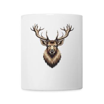 Chasse, chasse, chasse, chasse, cerf, bois de cerf, cerf, - Mug blanc - blanc - Devant