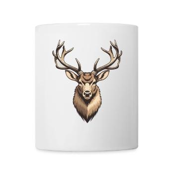 Chasse, chasse, chasse, chasse, cerf, bois de cerf, cerf, - Mug blanc - blanc - Devant