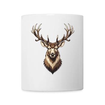 Chasse, chasse, chasse, chasse, cerf, bois de cerf, cerf, - Mug blanc - blanc - Devant