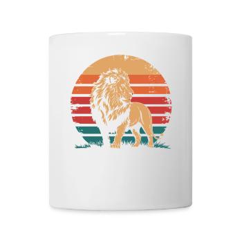 Retro Vintage Lion Wildlife Animal Lover Lion Gift - Mug - white - Front