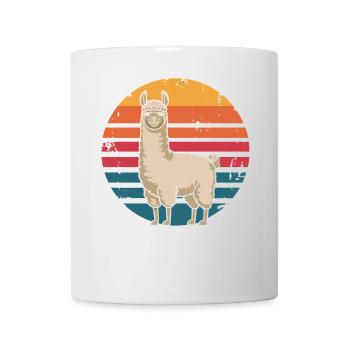 Rétro Vintage Lama Amoureux des animaux Lama Cadeaux - Mug blanc - blanc - Devant