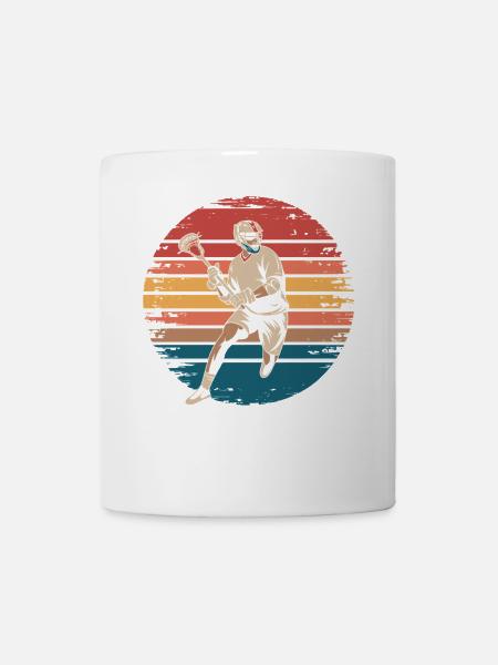 Retro Vintage Lacrosse Player Sports Lover Gifts - Tasse - Weiß