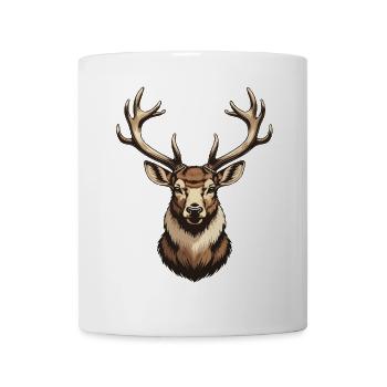 Chasse, chasse, chasse, chasse, cerf, bois de cerf, cerf, - Mug blanc - blanc - Devant