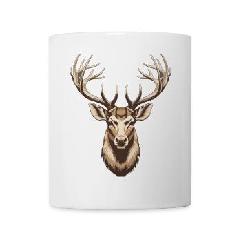 Chasse, chasse, chasse, chasse, cerf, bois de cerf, cerf, - Mug blanc - blanc - Devant