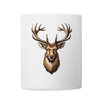 Chasse, chasse, chasse, chasse, cerf, bois de cerf, cerf, - Mug blanc - blanc - Devant
