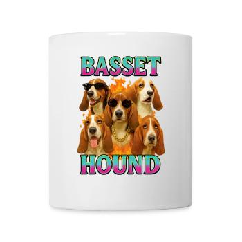 Basset - Tasse - Weiß - Vorne