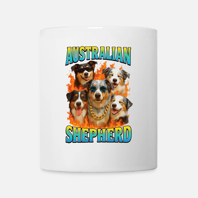 Australischer Schäferhund - Tasse - Weiß