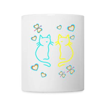 Retro Cats Cat Kids Girls Boys Teens - Mug - white - Front