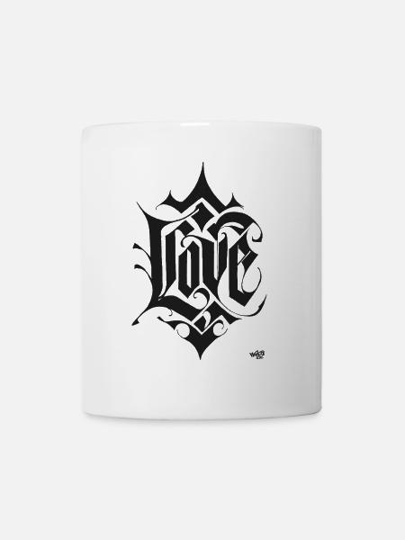 Love Lettering - Tasse - Weiß