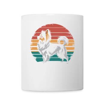 Rétro Vintage Papillon Chien Amoureux de l’Animal Papillon - Mug blanc - blanc - Devant