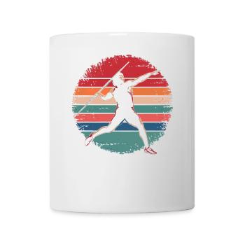 Retro Vintage Javelin Throw Track and Field - Tasse - Weiß - Vorne