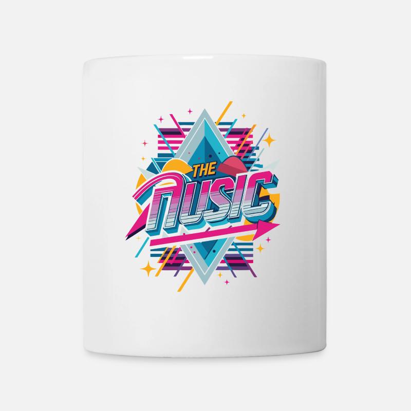 90s Music Shirt – Retro Mixtape Design - Mug - white