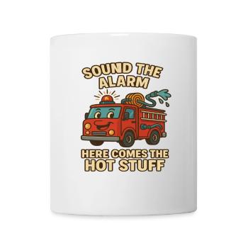 Chemise pour enfants de camion de pompiers – Hot Stuff Saying - Mug blanc - blanc - Devant