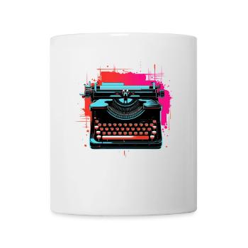 Typewriter Retrowave - Mug - white - Front
