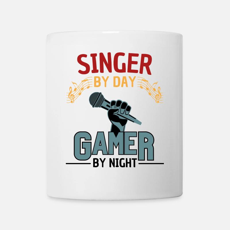 lustiger Sänger Gamer Spruch - Tasse - Weiß