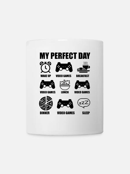Mein perfekter Tag - Gamer - Tasse - Weiß