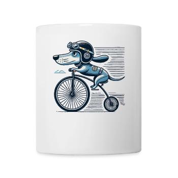 Conception de vélo pour chien amusante pour les amateurs de vélo - Mug blanc - blanc - Devant
