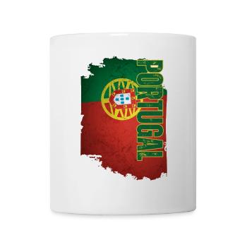 Vertikale portugiesische Flagge, portugiesischer Stolz - Tasse - Weiß - Vorne