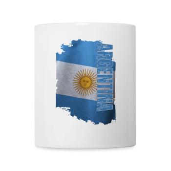 Drapeau argentin vertical, j’adore l’Argentine - Mug blanc - blanc - Devant