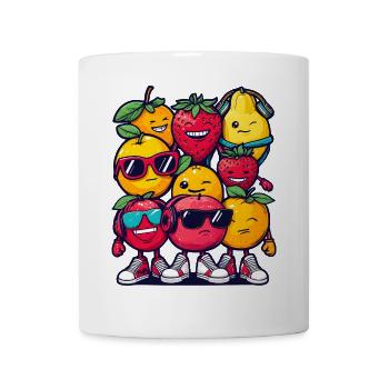 Fruit Squad – 🍓 🍊 🍉 Cartoon - Mug - white - Front
