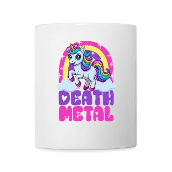 Einhorn Death Metal - Heavy Metal - Spruch - Tasse - Weiß - Vorne