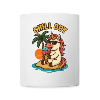 Einhorn Urlaub Insel Eis Ferien Geschenk - Tasse - Weiß - Vorne