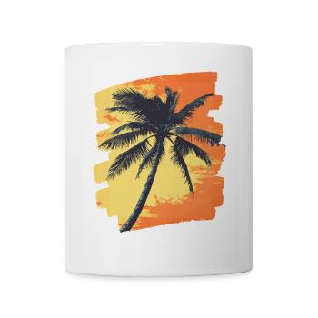 Palm Tree Sunset Summer - Mug - white - Front
