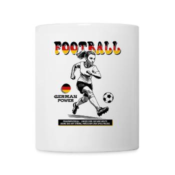 German Torjägerin Shirt: Torjubel pur - Tasse - Weiß - Vorne