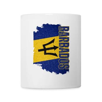 Aufrechte Barbados-Flagge, ich liebe Barbados - Tasse - Weiß - Vorne