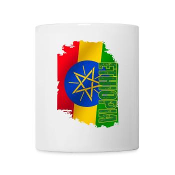Ethiopia Flag Vertical, I Love Ethiopia - Mug - white - Front