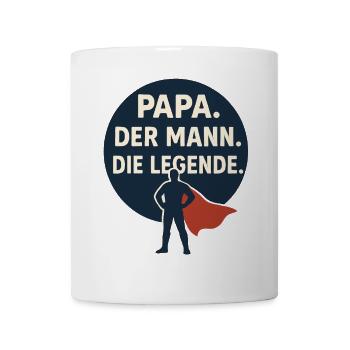 Papa Vatertag Mann Legende Geschenk - Tasse - Weiß - Vorne
