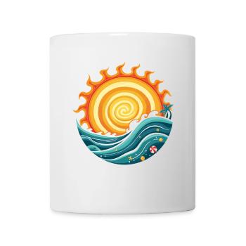 Chemise Soleil & Vacances – Summer Vibes Design - Mug blanc - blanc - Devant