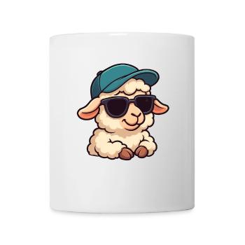 Cool Sheep Lamb with Sunglasses Joy Summer - Mug - white - Front