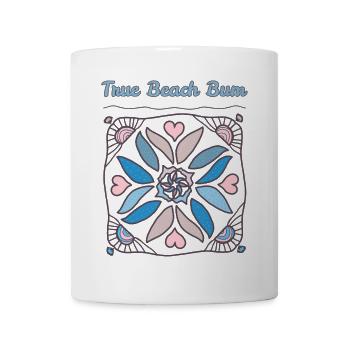 True Beach Bum Mandala Print - Tasse - Weiß - Vorne